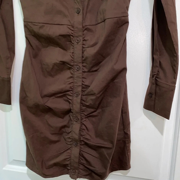 Tiger Mist. Brown shirt dress size xsmall new with tags - Picture 5 of 12